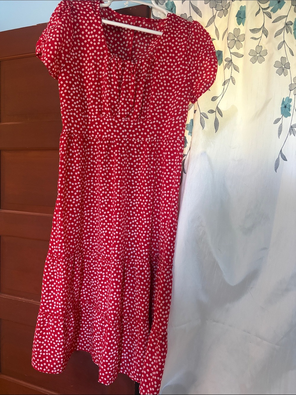 Amazon Red Floral Maxi Dress